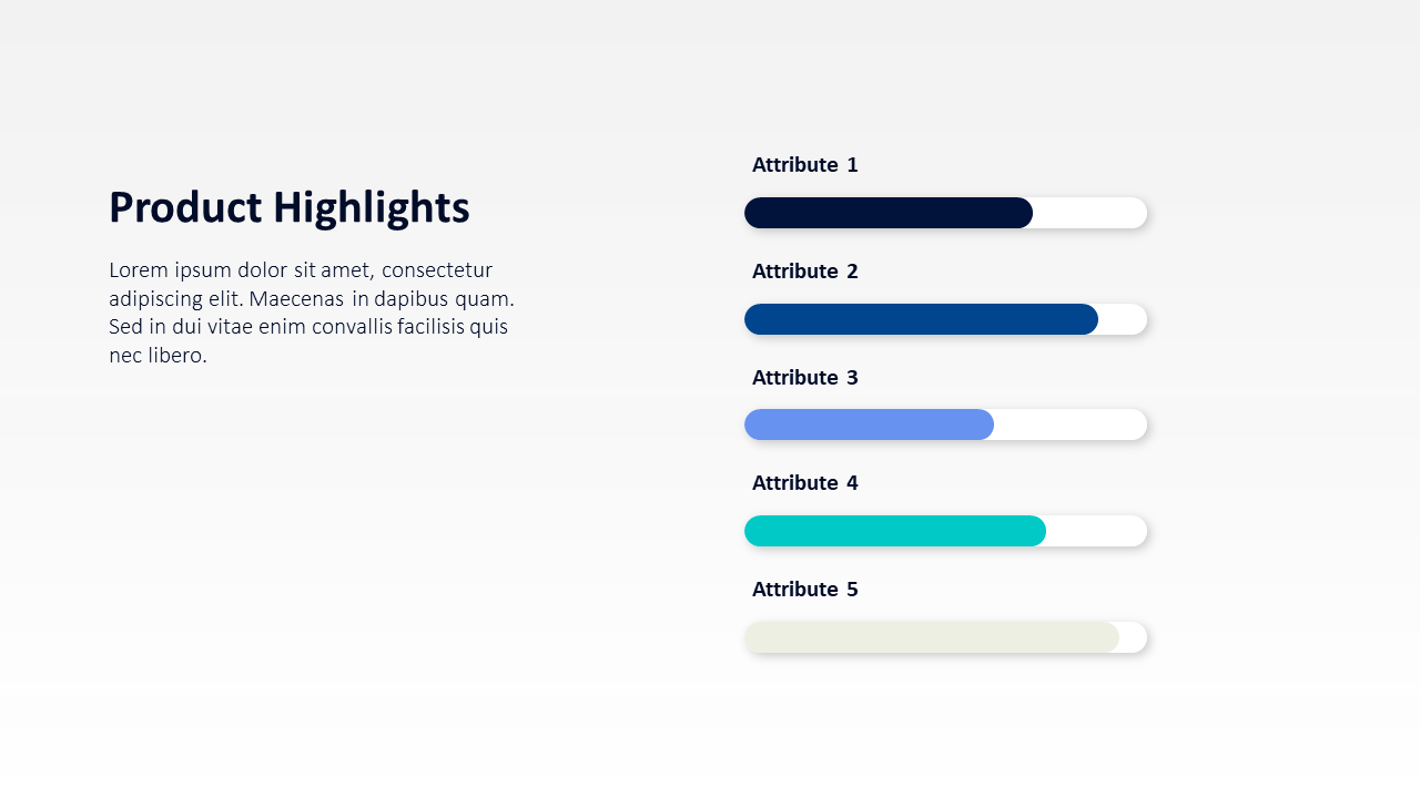 Product Attributes Slide Template