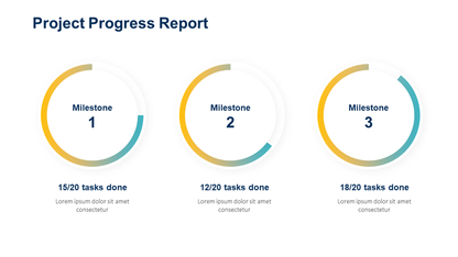 Project Progress Sample Presentations Progress Report Slide | PowerPoint Template