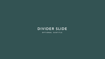 Section divider slide template