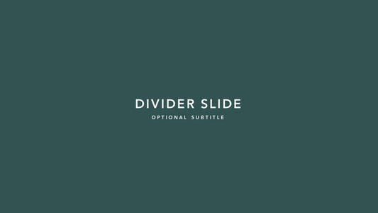 Section divider slide template