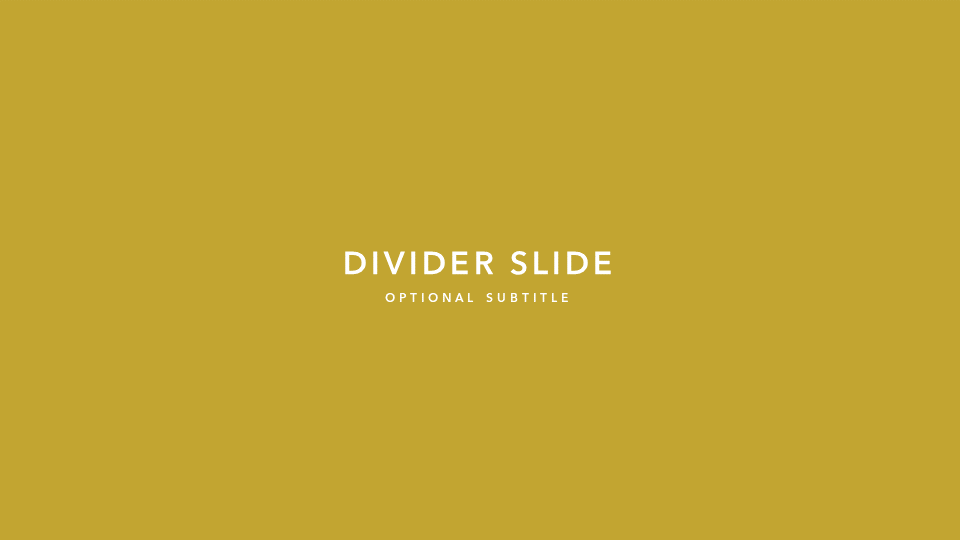 Section divider slide template