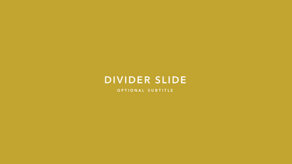 Section divider slide template