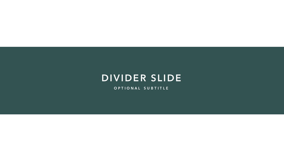 Section divider slide template