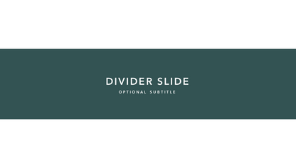 Section divider slide template