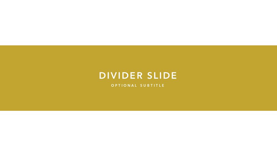 Section divider slide template