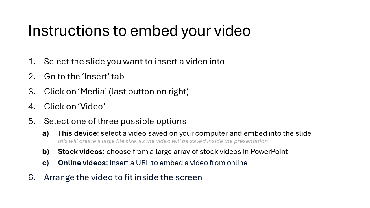 Embedded Video in Slide
