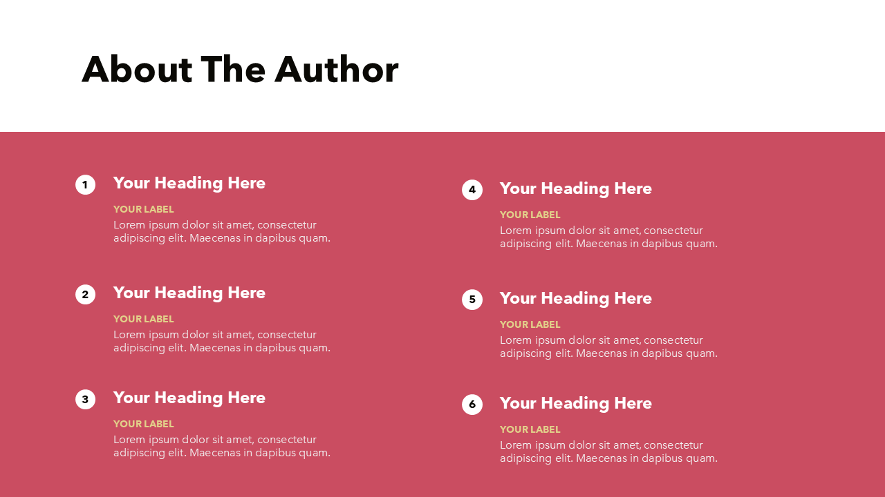 Numbered List PowerPoint