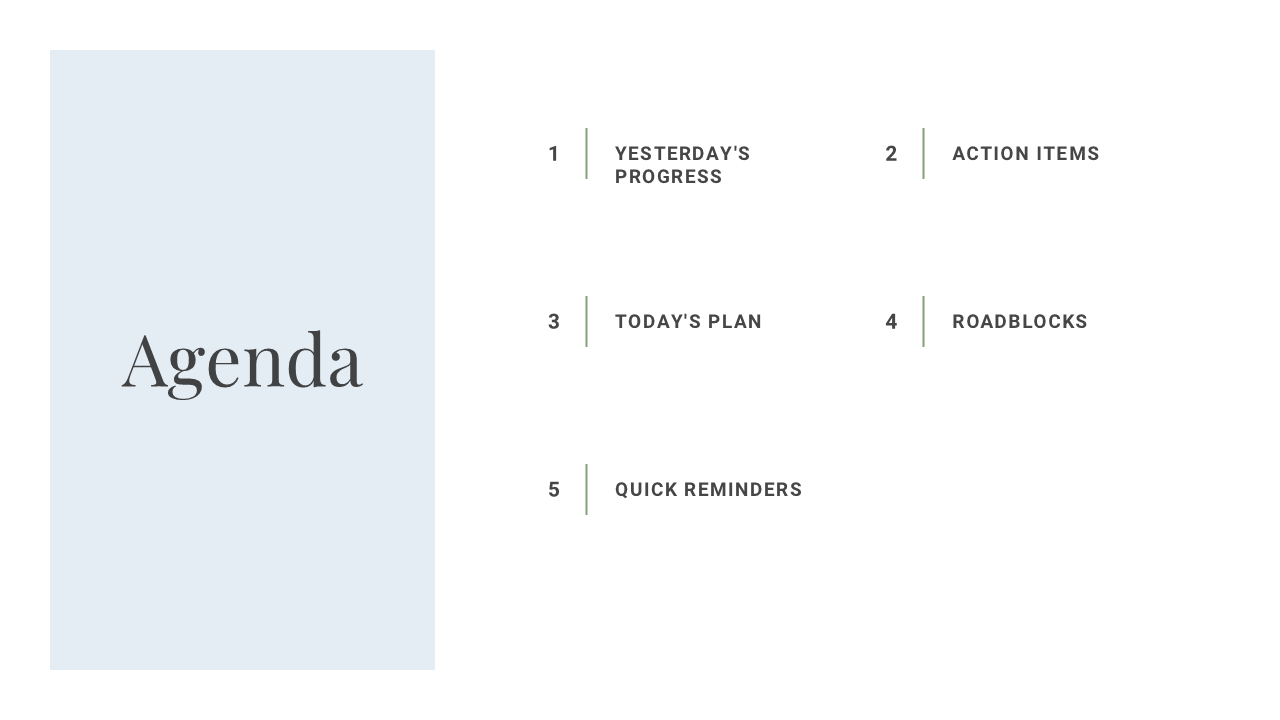 Daily Stand-Up Meeting Template