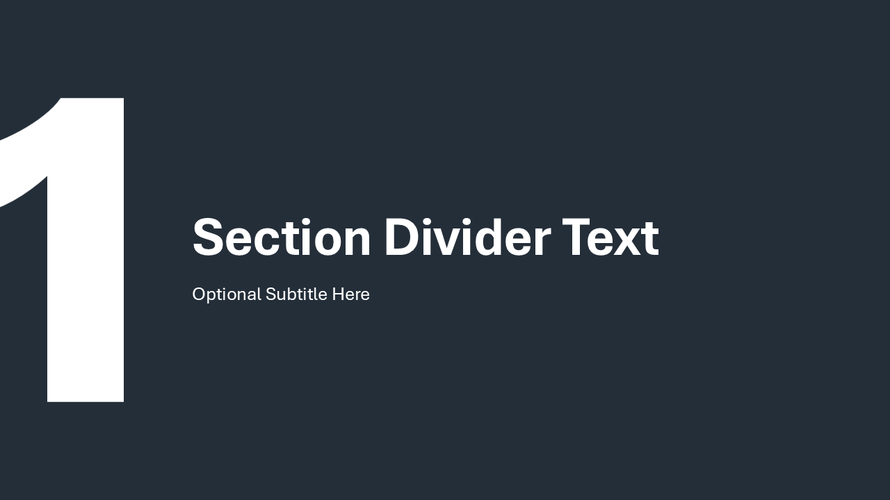 Section Divider Slide