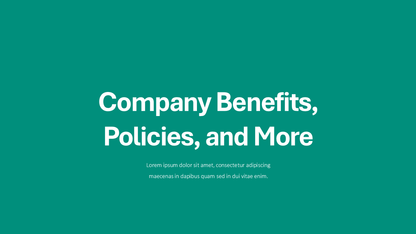 Onboarding Presentation Template