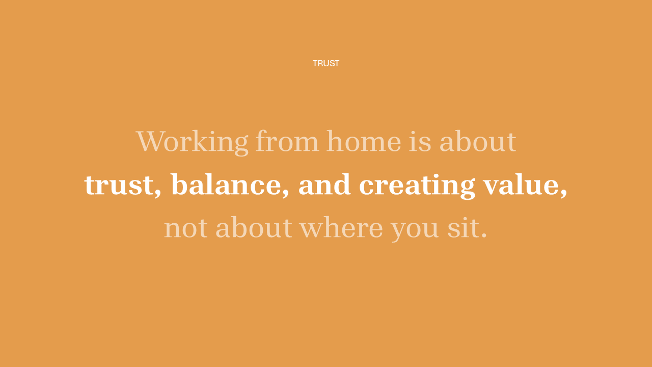 Work From Home Presentation