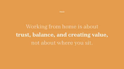 Work From Home Presentation