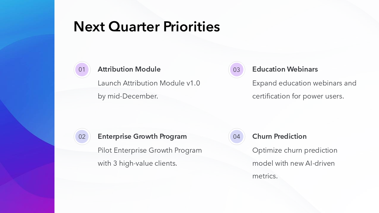 Quarterly Business Review Template - IN BLUE