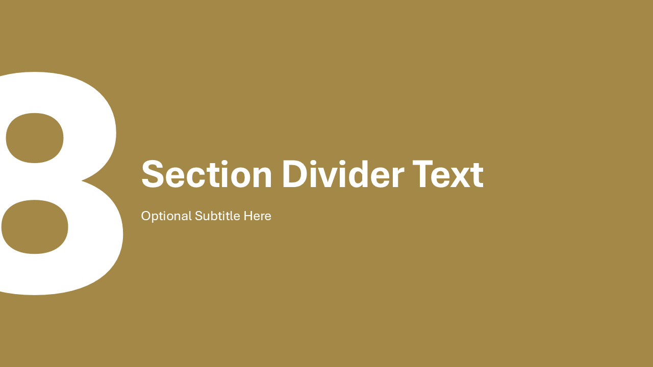 Section Divider Slide