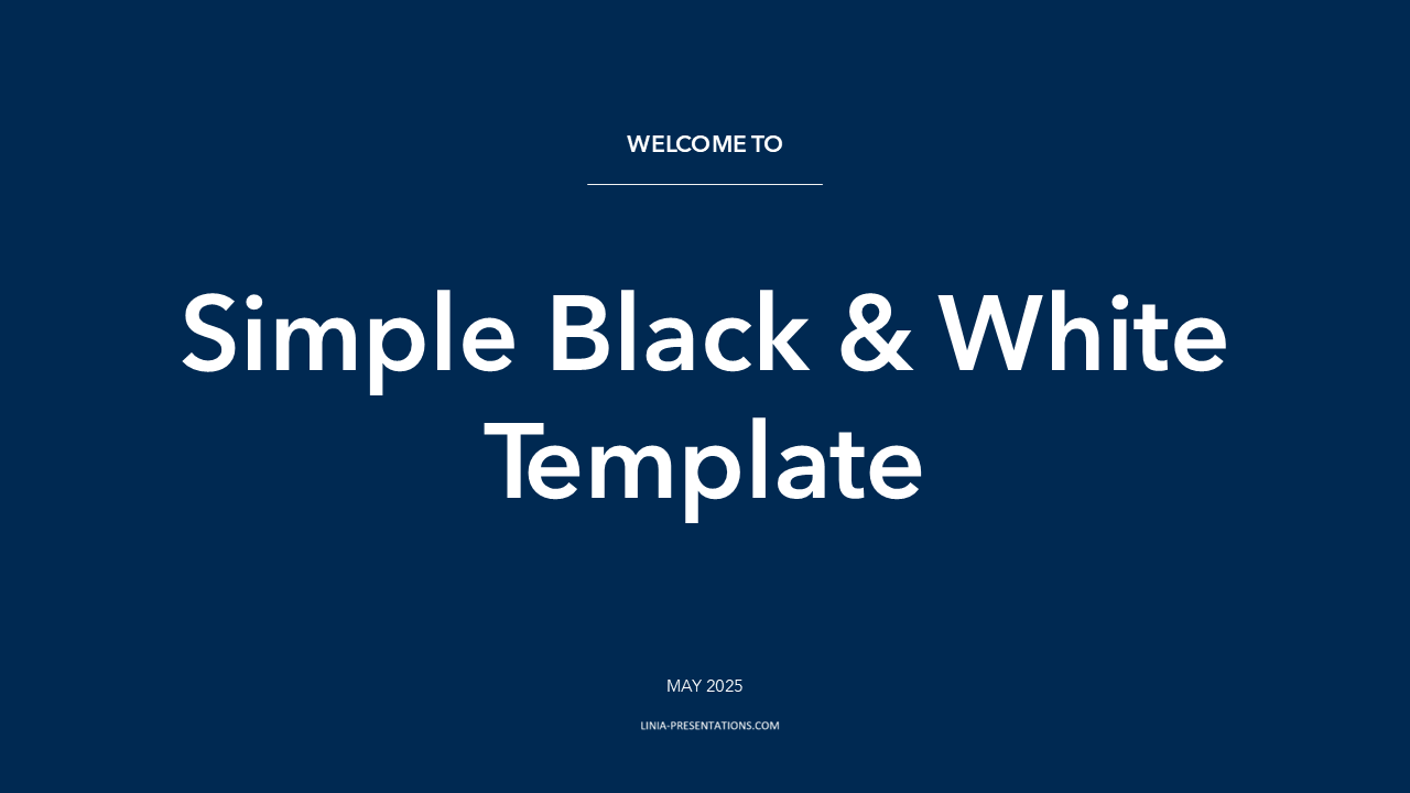 Simple Black & White PowerPoint Template
