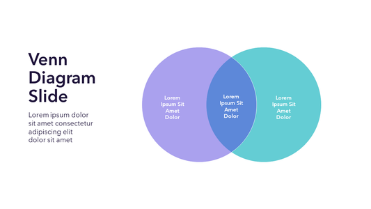 Intersecting Circles - Venn Diagram - Slide Template