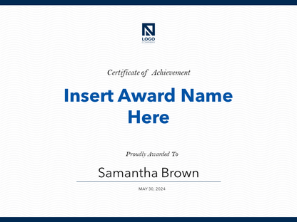 Certificate Award Presentation Template