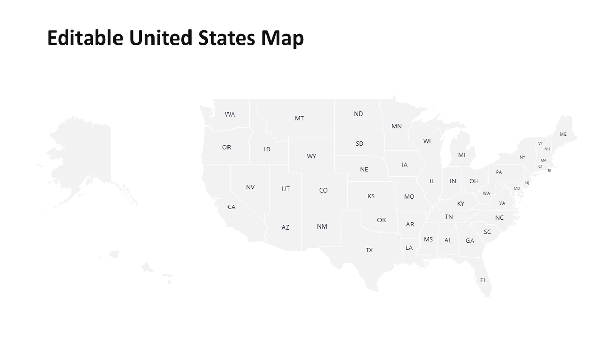Swr Editable Map Editable US Map | PowerPoint and Google Slides