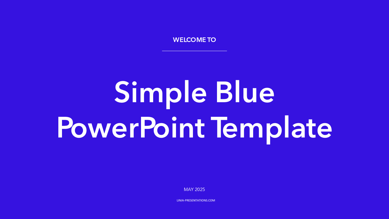 Example Powerpoint Bleu Simple Blue PowerPoint Template