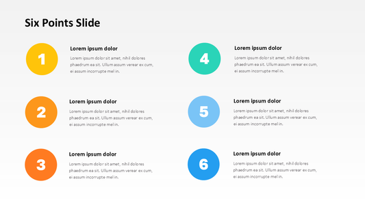 Six Points PPT Template