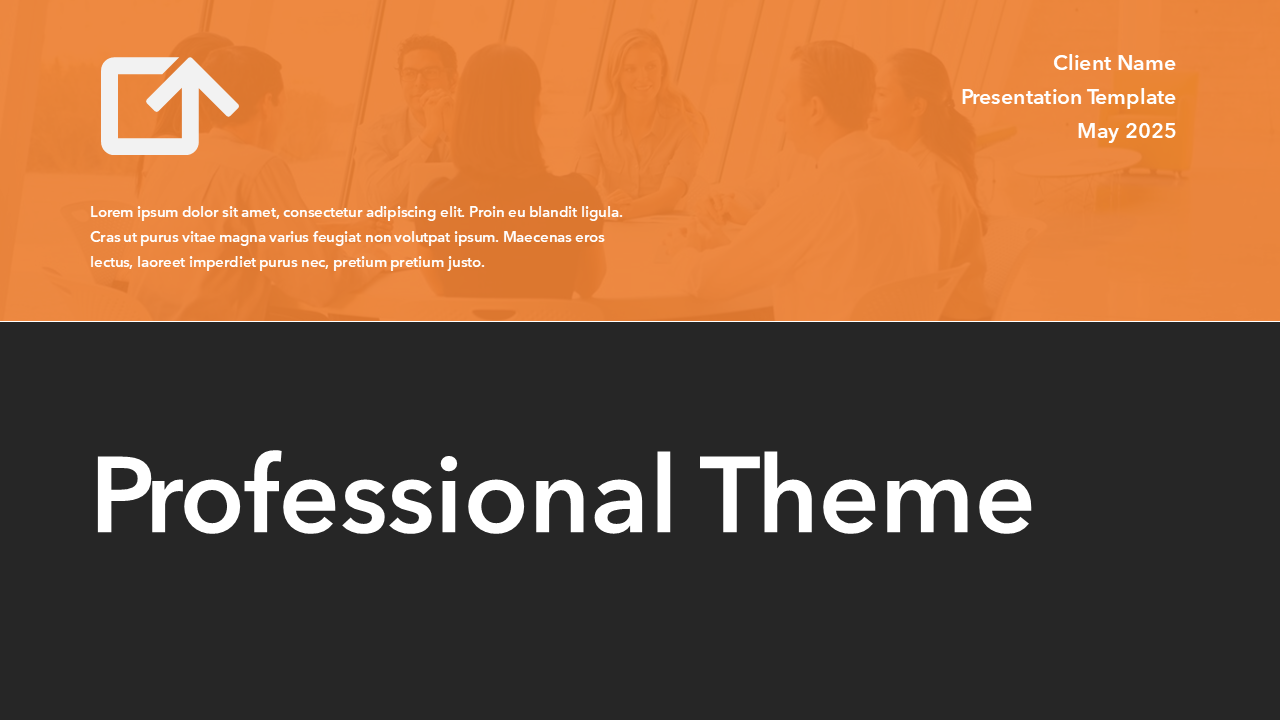 Orange and Black PPT Template 