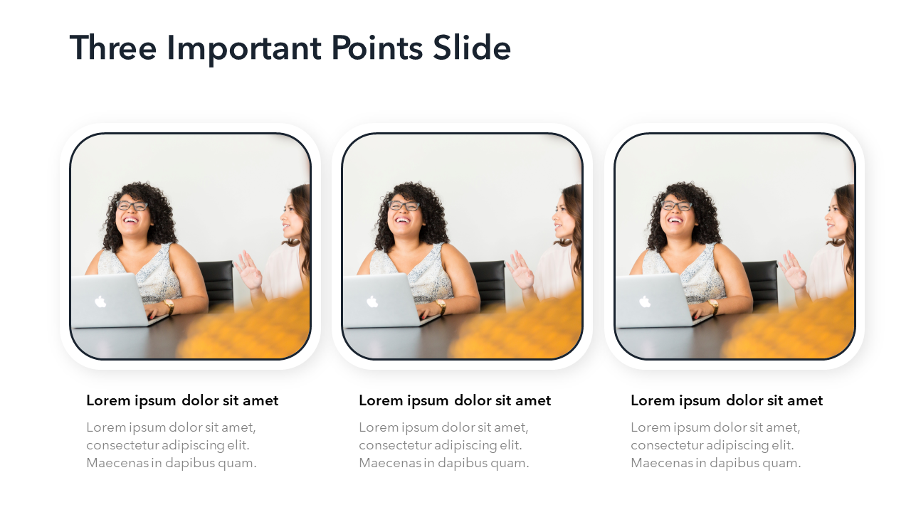 Three Columns Slide Template