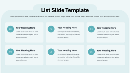 List PPT Template - PowerPoint Slide