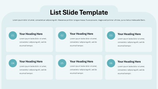 List PPT Template - PowerPoint Slide