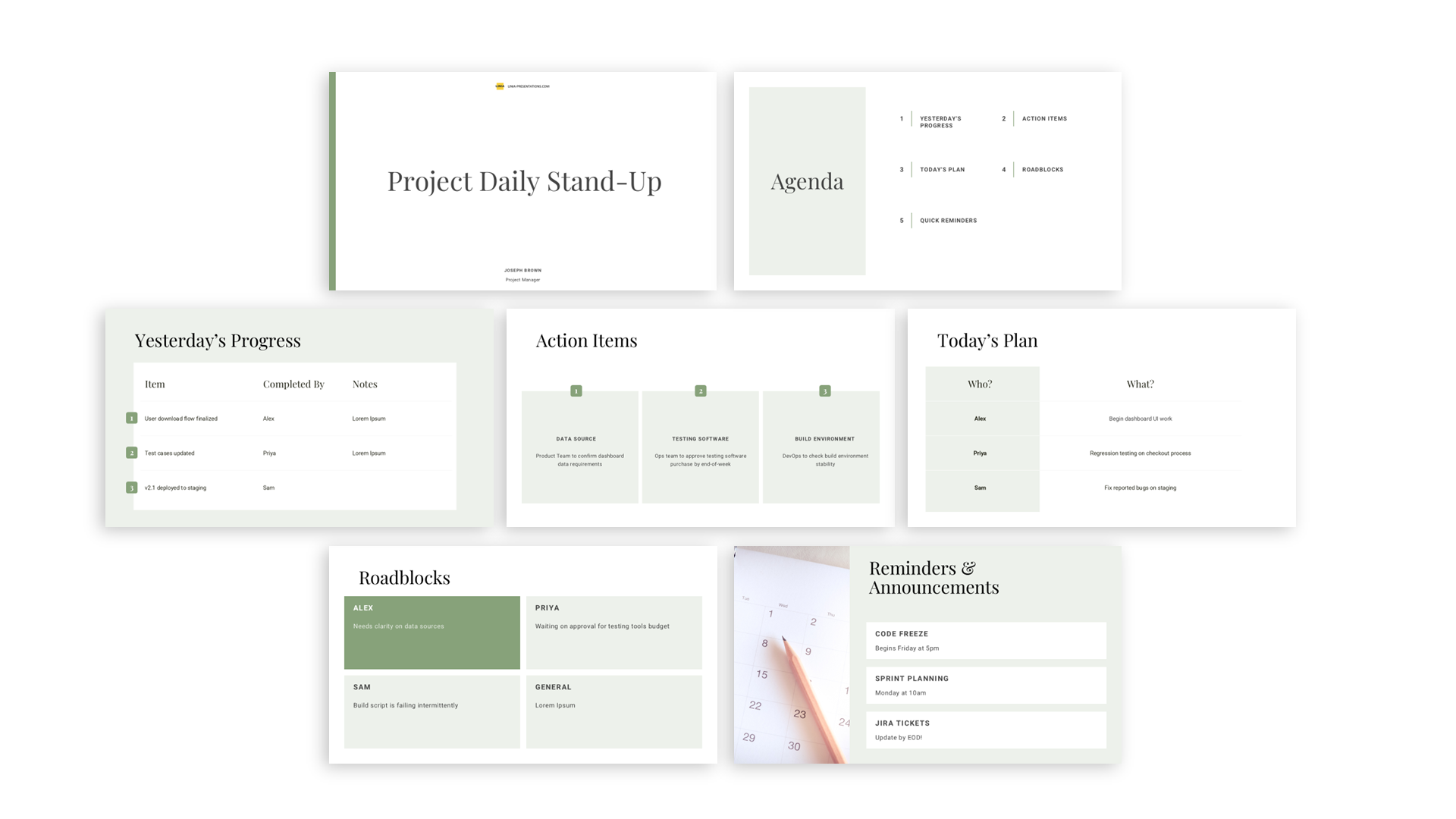 Daily Stand-Up Meeting Template
