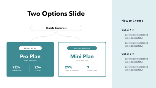Two Options Slide for PPT