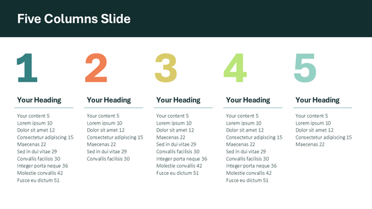 5 Column PPT