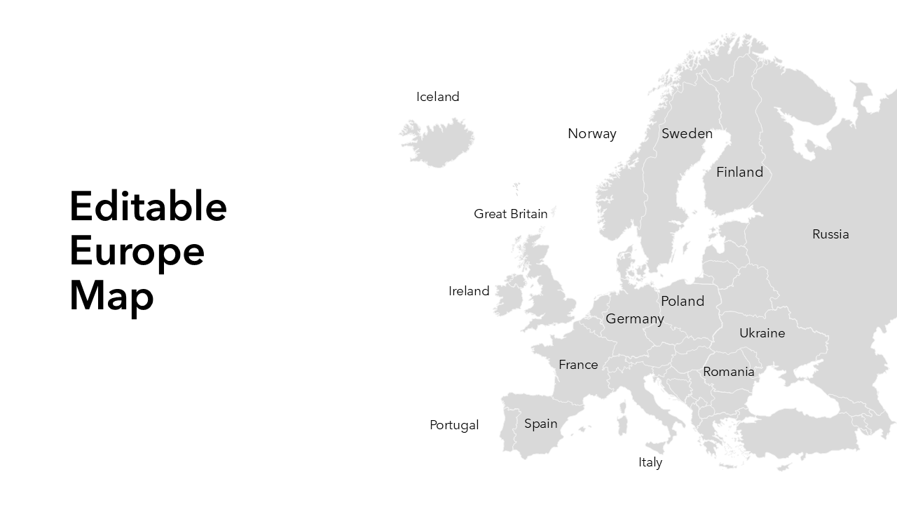 Editable Europe Map