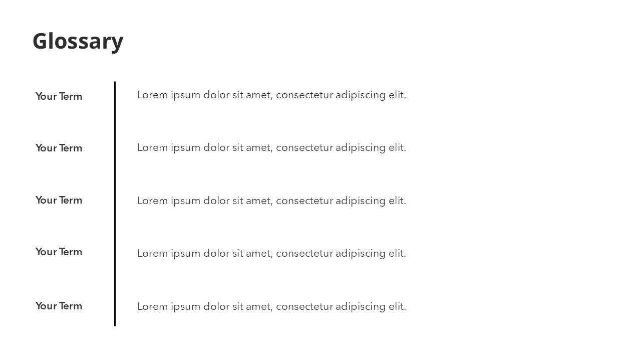 Glossary Slide | PowerPoint | Google Slides