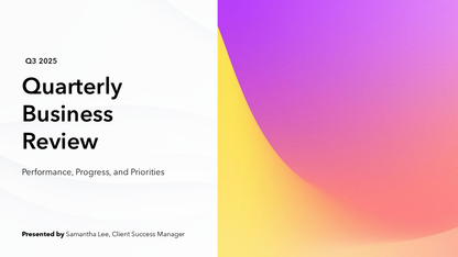 Quarterly Business Review Template