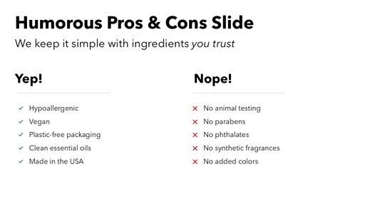 Humorous Pros and Cons Slide