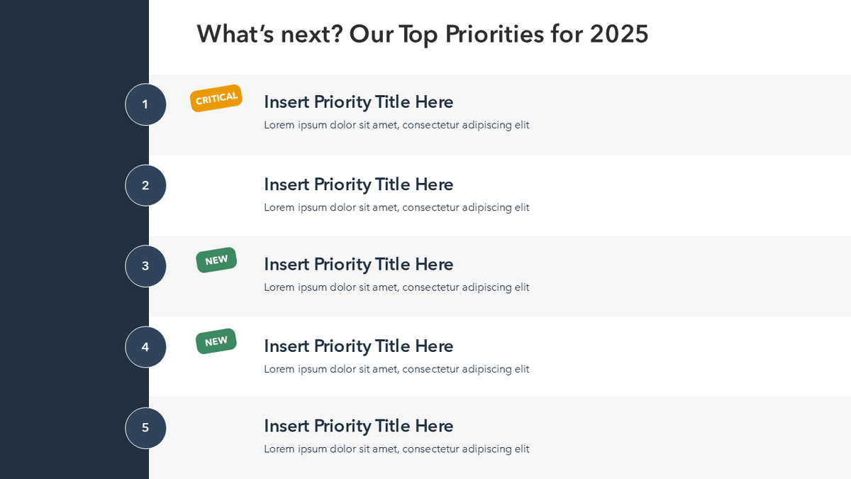 Priority Powerpoint Table Top Priorities Slide | PPT | Google Slides