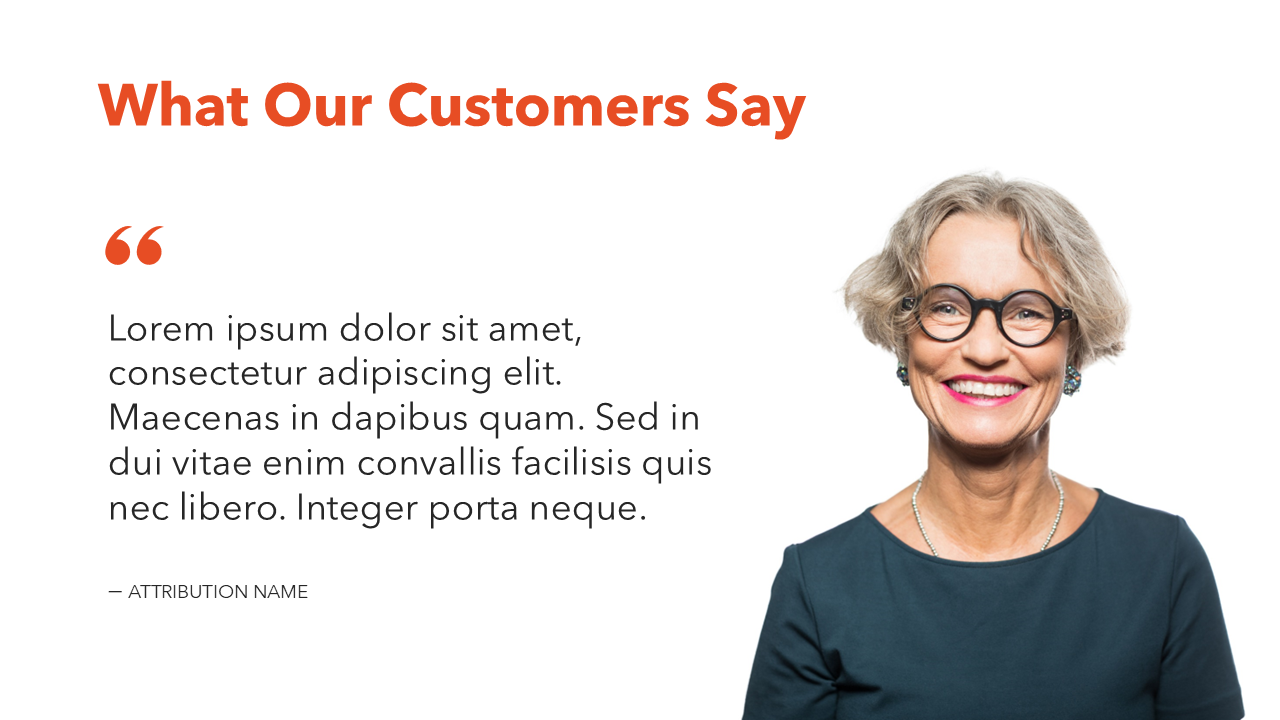 Customer Quote Slide