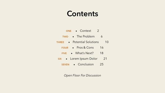 Contents Slide
