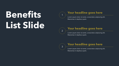 List of Benefits PPT Slide