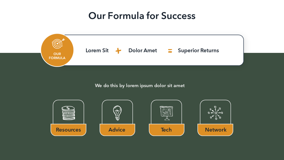 Assignment Slide Formula Our Formula Slide Template | PowerPoint or Google Slides