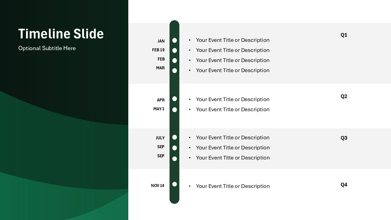 Vertical Timeline PPT