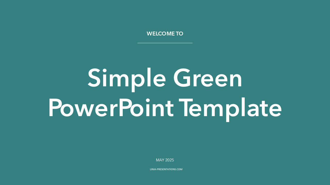 Simple Green PowerPoint Template