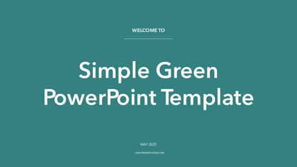 Simple Green PowerPoint Template