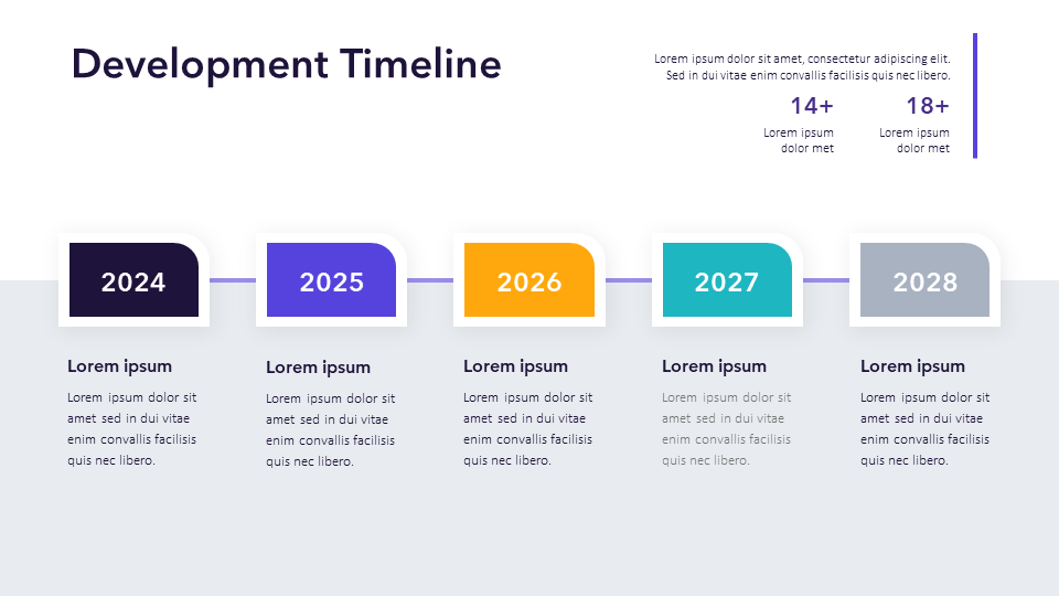 Development Timeline Slide Template