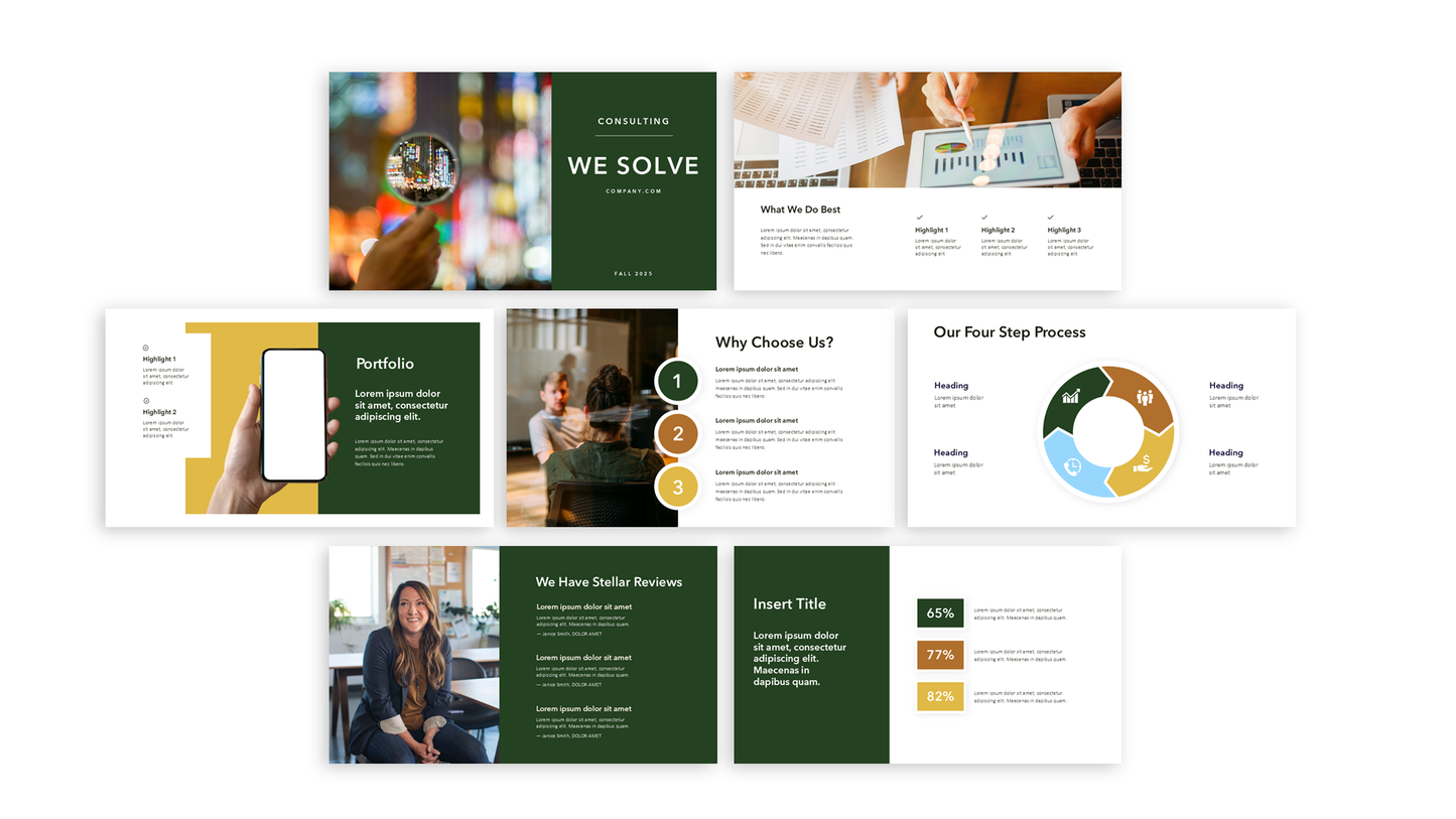 Corporate Presentation Template (Dark Green)