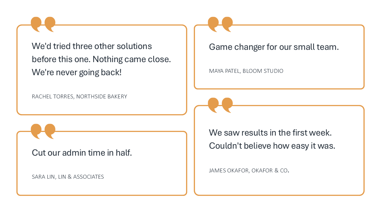 Simple Customer Quotes Slide