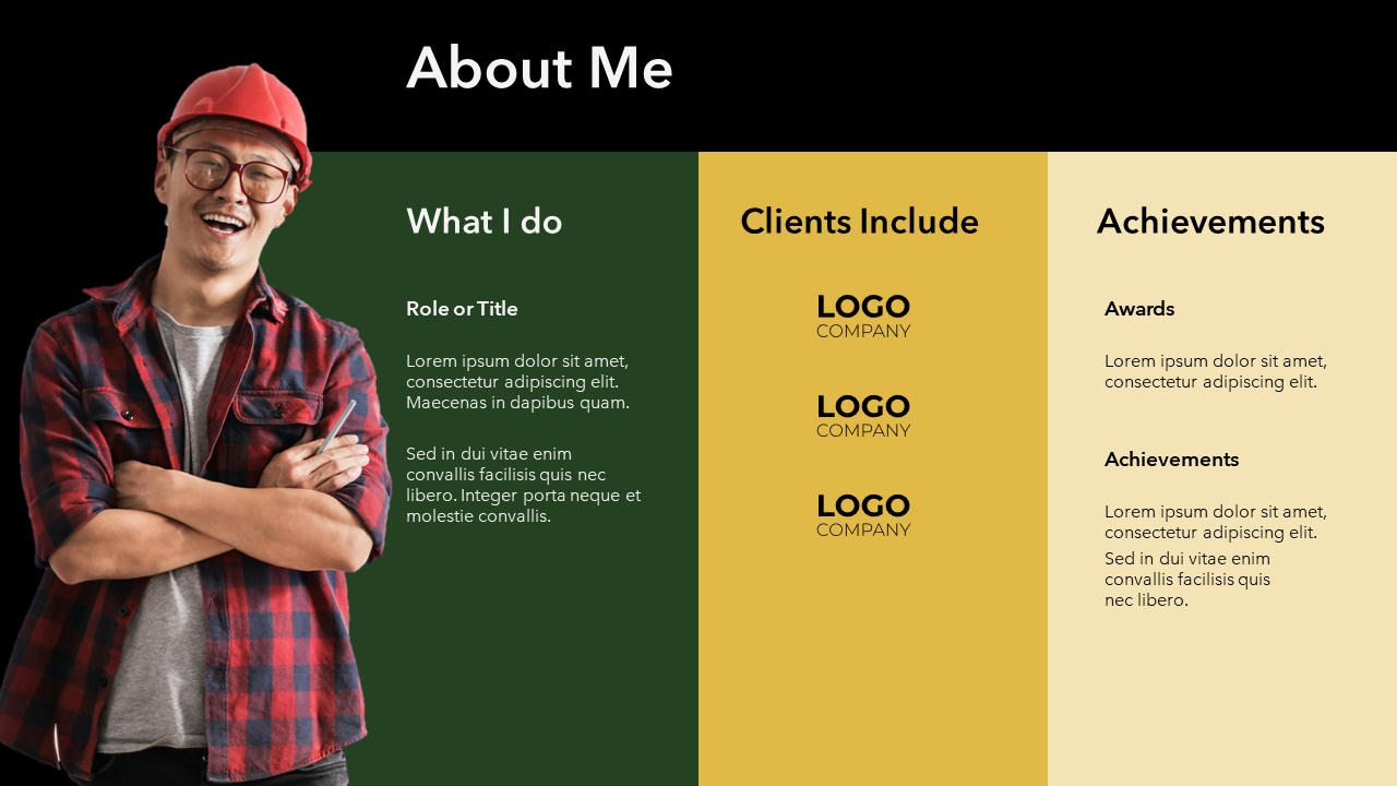 About Me Slide Template | PPT | Google Slides