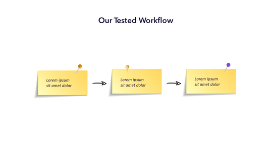 Post-It Notes Process - Slide Template