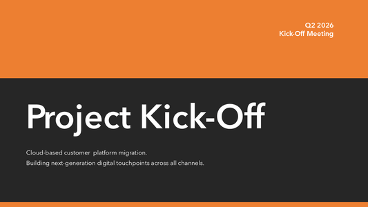 Project Kickoff Presentation Template