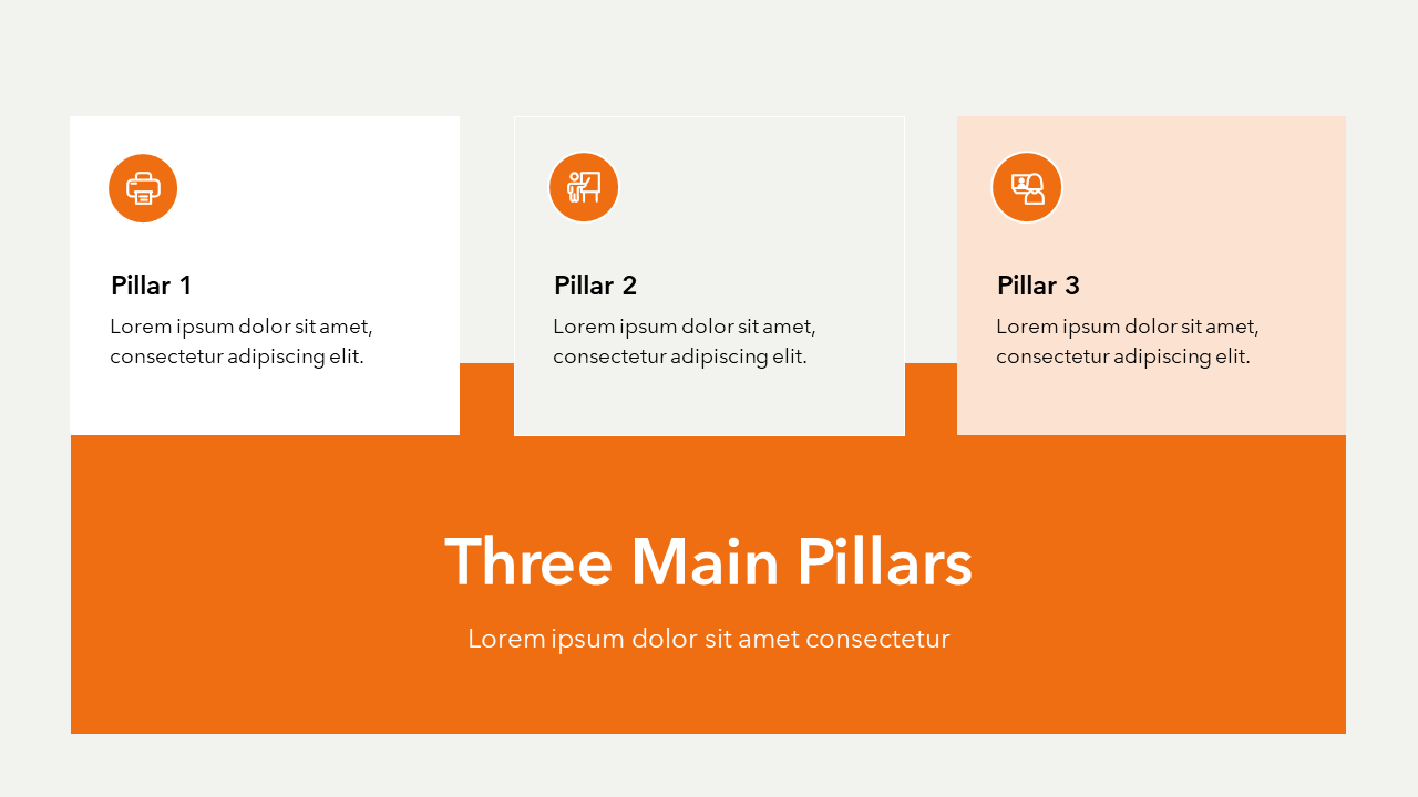 Three Pillars Slide Template